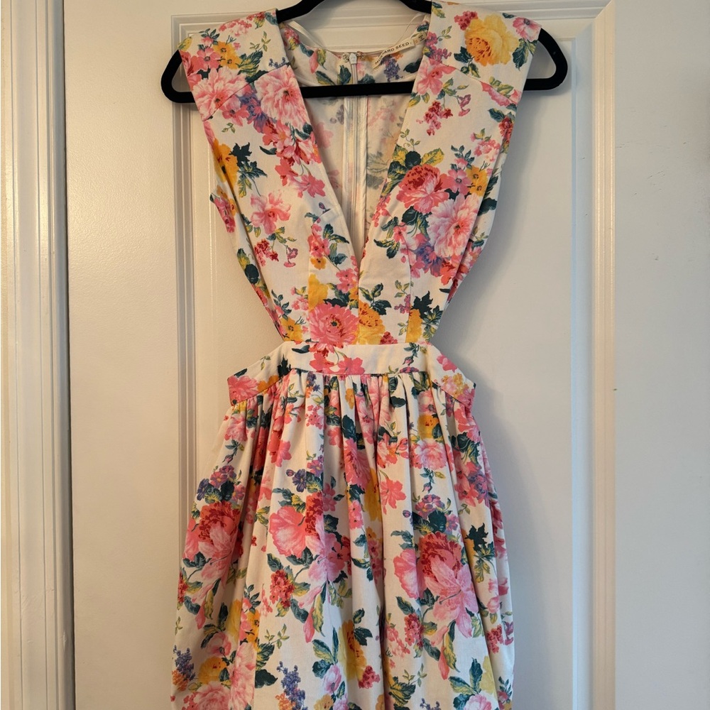 Floral Cutout Sleeveless Dress